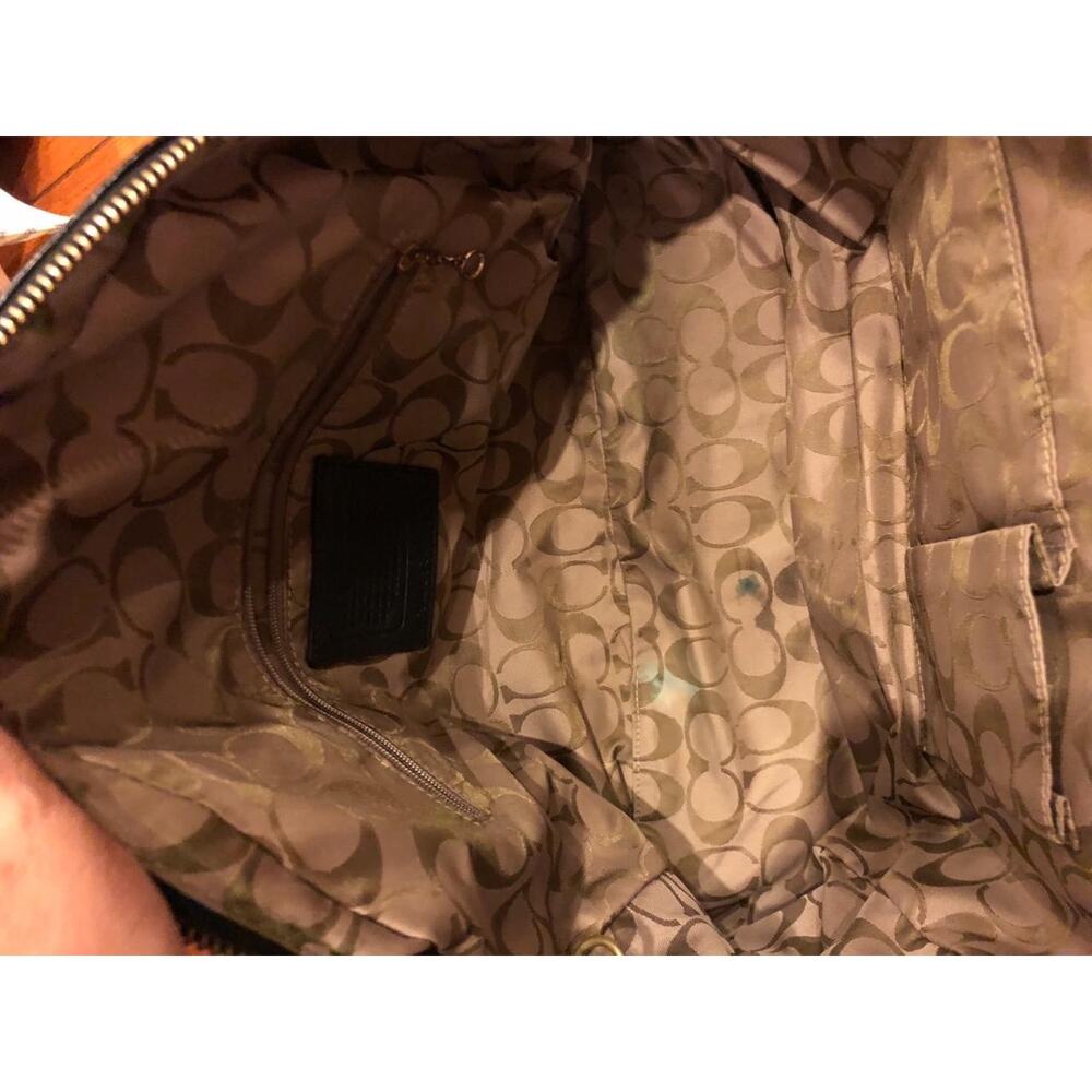 Coach13134 soho Large Courtney Domed BLACK Patent Leather Satchel Bag (bag150 - Picture 8 of 11